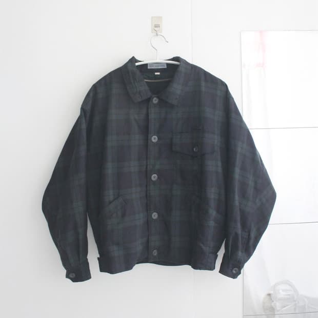 issey miyake blackwatch plaid jacket