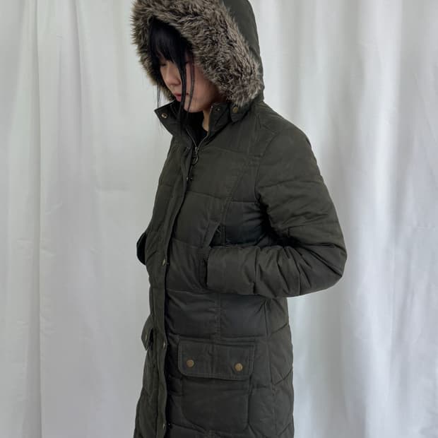 바버 여자 롱패딩