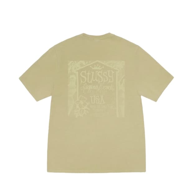 스투시 비치하우스 피그먼트 다이드 엘름 M