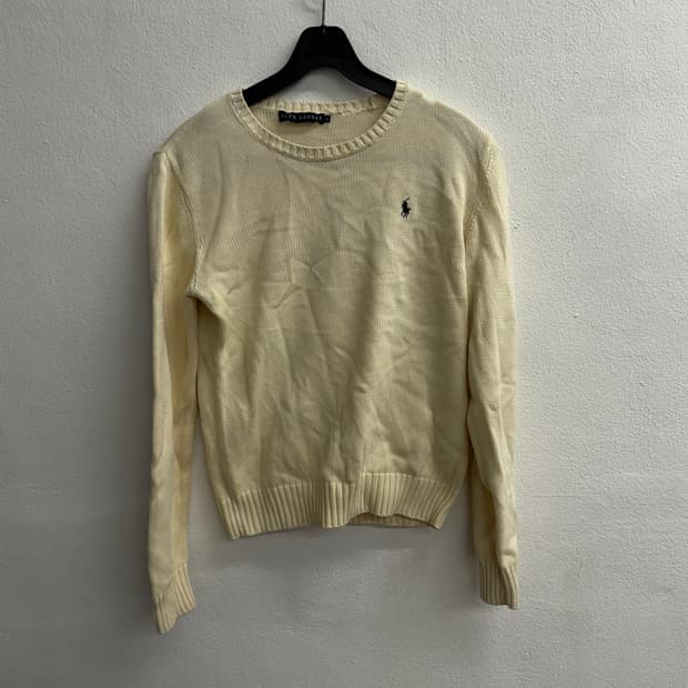 랄프 로렌 japan 스몰 로고 아이보리 니트 M