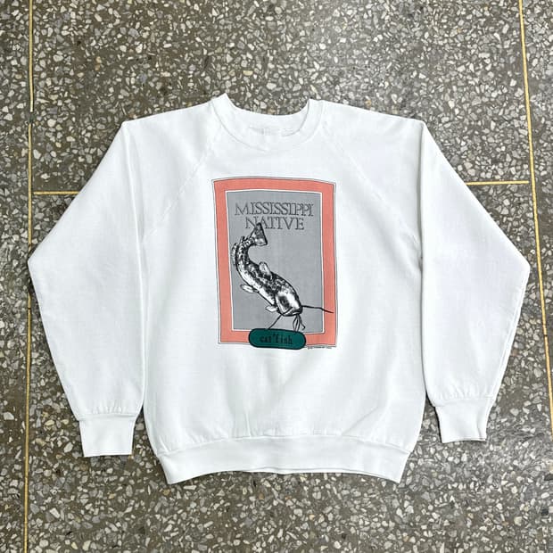 80s USA FOTL 메기 빈티지 스웻셔츠 M