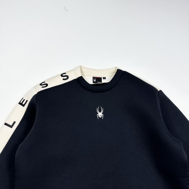 스파이더 사이드라인 기능성 블랙 맨투맨 (M)