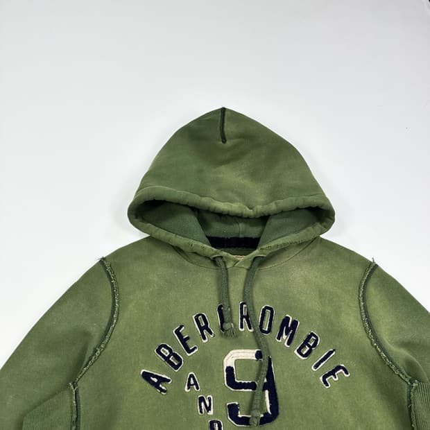 아베크롬비 뉴욕 피치 올리브 워싱 후드티 (실측 L)