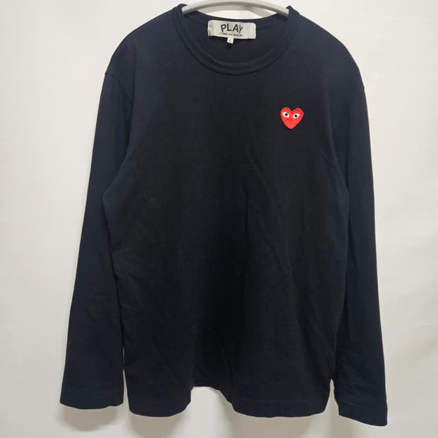 꼼데가르송 하트로고 긴팔 티셔츠 L