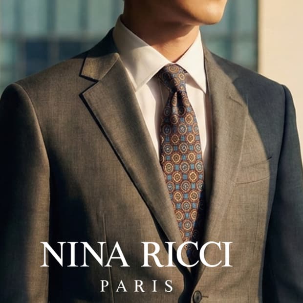 NINA RICCI 니나리치 넥타이 블루 패턴 A+등급 K2489