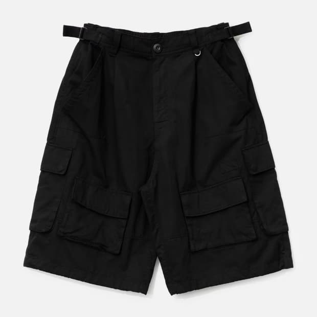 [2]폴리테루 버뮤다 카고 팬츠 블랙
