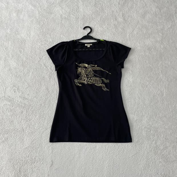 L 버버리 여성 프로섬 블랙 빅로고 반팔티 민소매