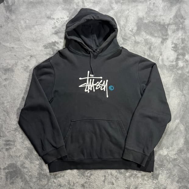 스투시 자수로고 후드티