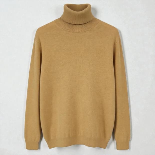 100)더니트컴퍼니 캐시미어100% 터틀넥 니트 베이지