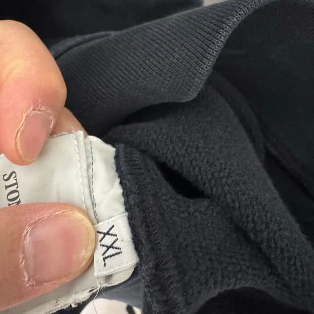 스톤아일랜드 가먼트다잉 맨투맨 블랙 XXL RFID 정품