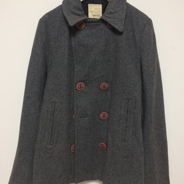 해군 마린 단추 코트 자켓