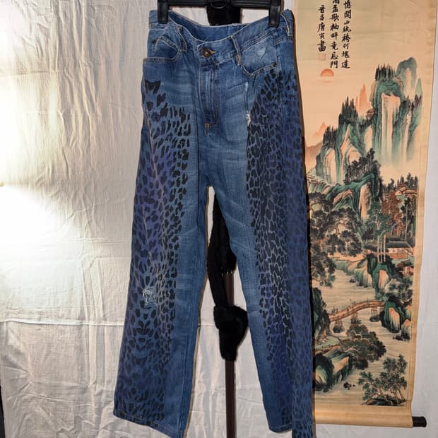 2009ss Roberto Cavalli Leopard Denim