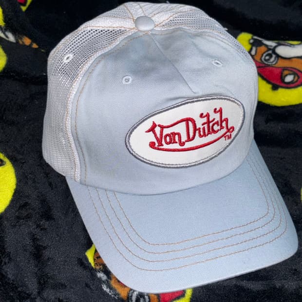 🚨연말세일🚨Von dutch light blue mesh hat