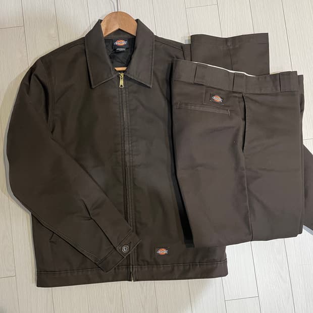 디키즈 다크브라운 셋업 자켓 (S)바지 (33x30)