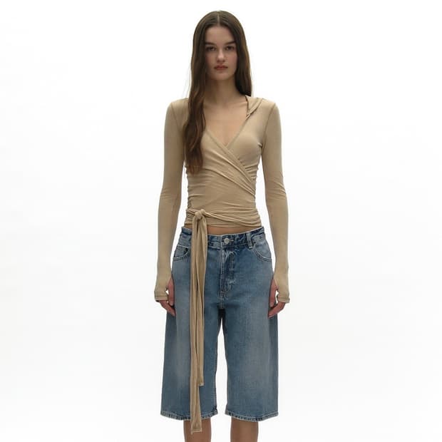 PARTIMENTO 랩 스타일 후드 탑