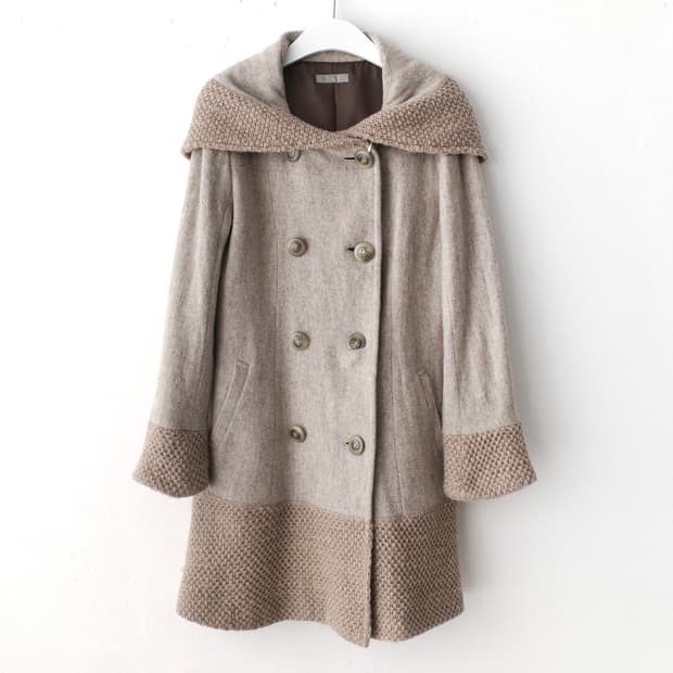 knit collar coat