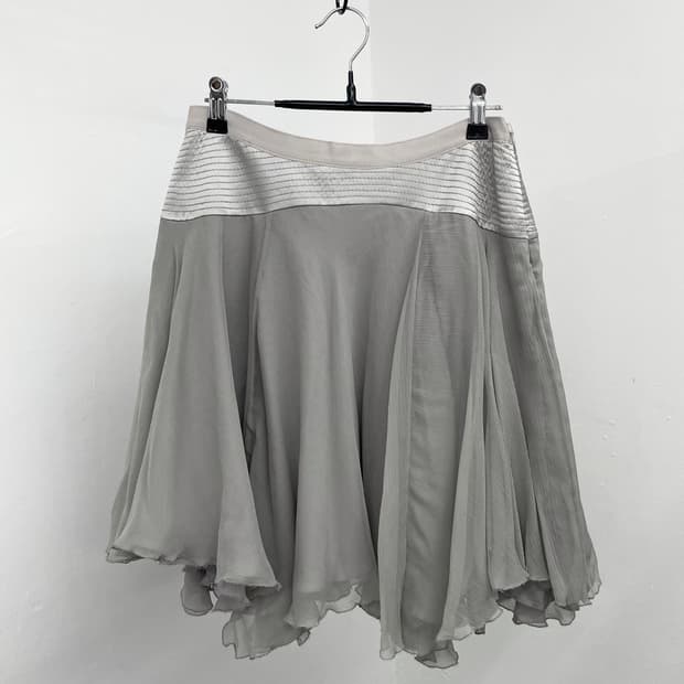 페어리 실크 프릴 스커트