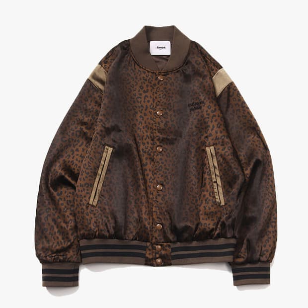 ATMOS PINK - 24FW LEOPARD VARSITY JACKET
