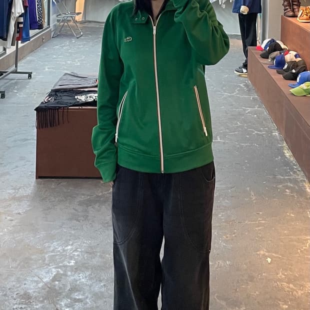 라코스테 라이브 그린 트랙탑 져지 H1231