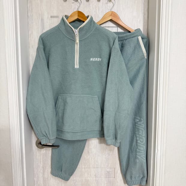 공용S / 널디 후리스 아노락 조거팬츠 셋업 세트