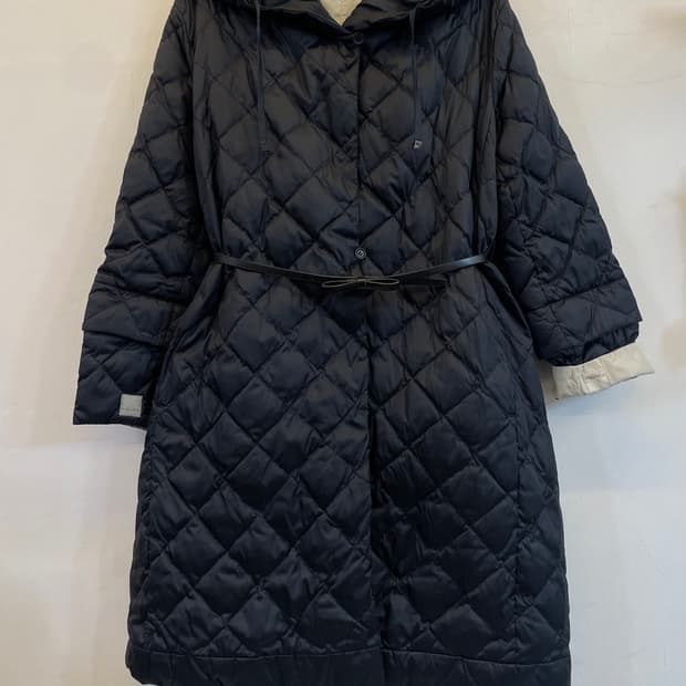 S Max Mara S막스마라 여성경량 벨트 구스퀼팅롱패딩코트:)