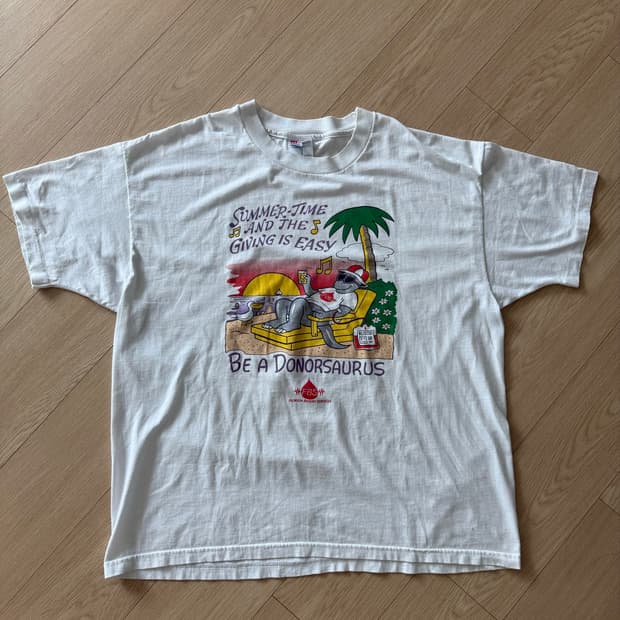 Be A Donorsaurus 90s 빈티지 티셔츠