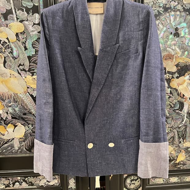 O165 ITA CCCC더블 데님 블레이저 SIZE 40