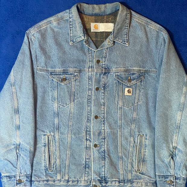90's Carhartt 빈티지 칼하트 블랭킷 라이너 데님 트러커 재킷
