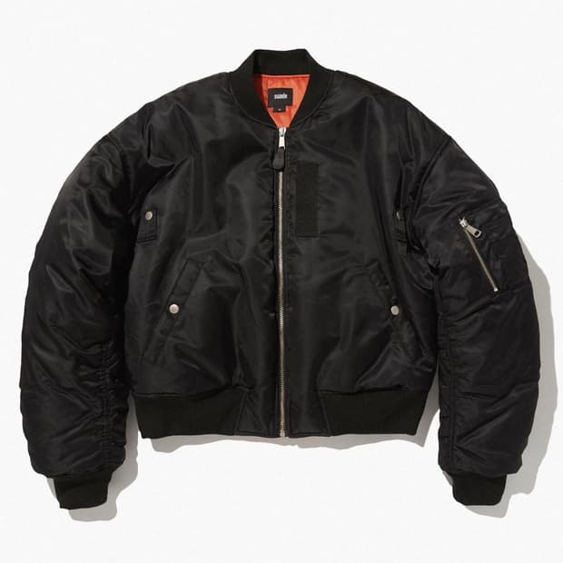 Suade cropped MA-1 black 봄버자켓