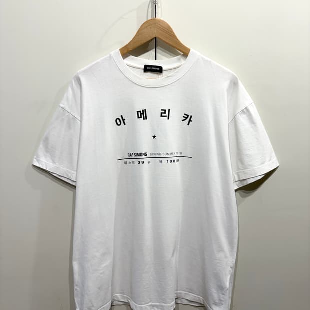 18SS 라프시몬스 아메리카 반팔 티셔츠