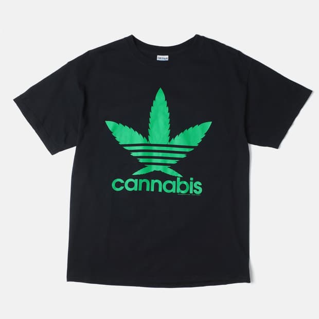 2000's "Cannabis" Adidas Parody T-shirt
