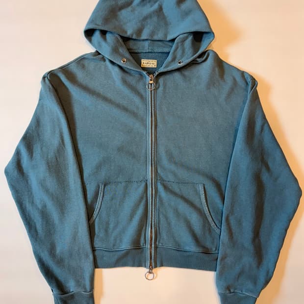 KAPITAL Indigo-Dyed Ring Zipper Hoodie 
