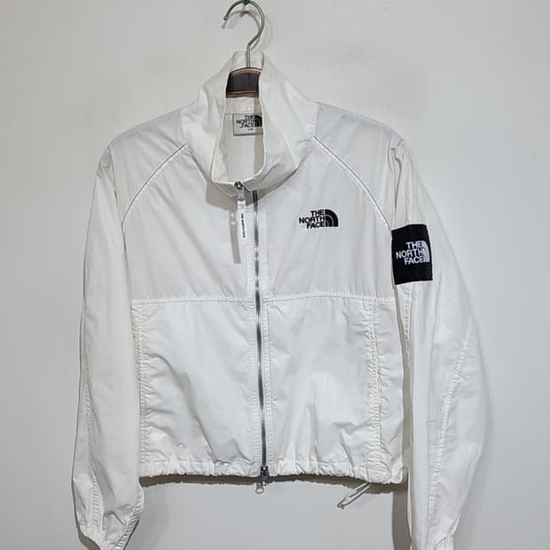 (M) 노스페이스 크롭자켓 화이트 바람막이 점퍼 