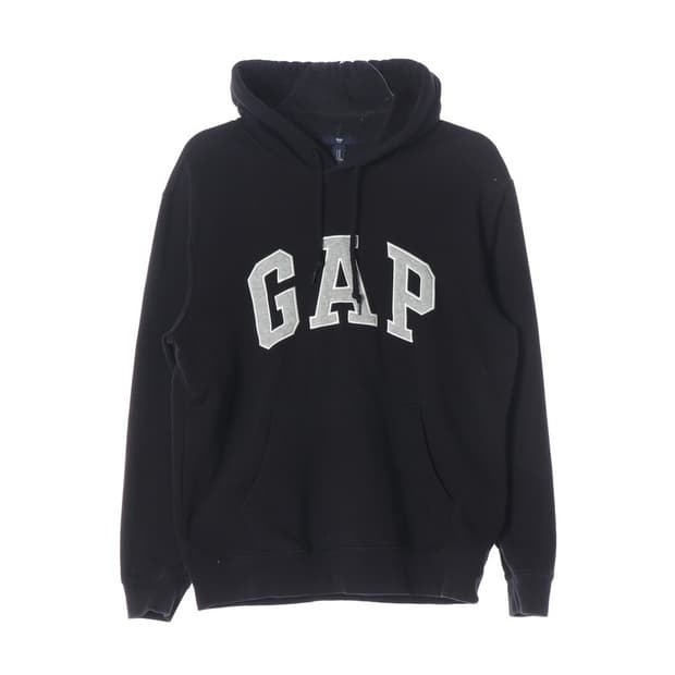 GAP 빅로고 자수 기모 후드티 블랙 M