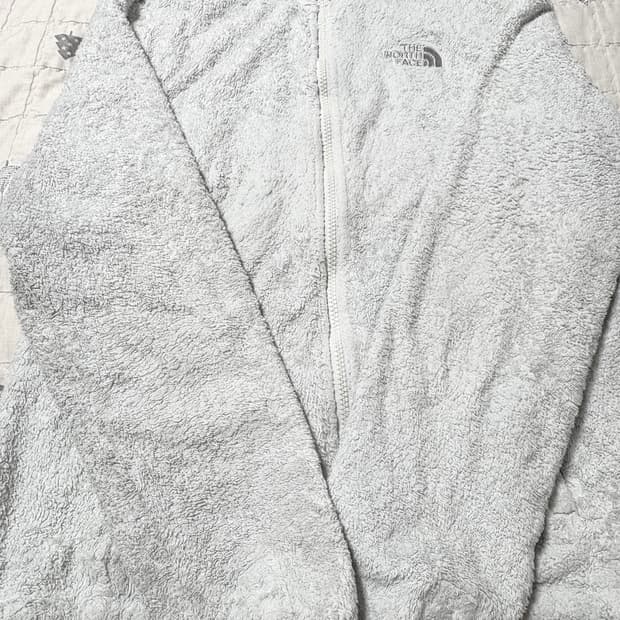 노스페이스 화이트퍼 후리스 집업 빈티지
