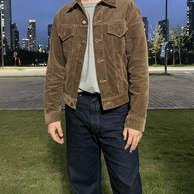 본쿠라 코듀로이 3세대 트러커 자켓 36 boncoura