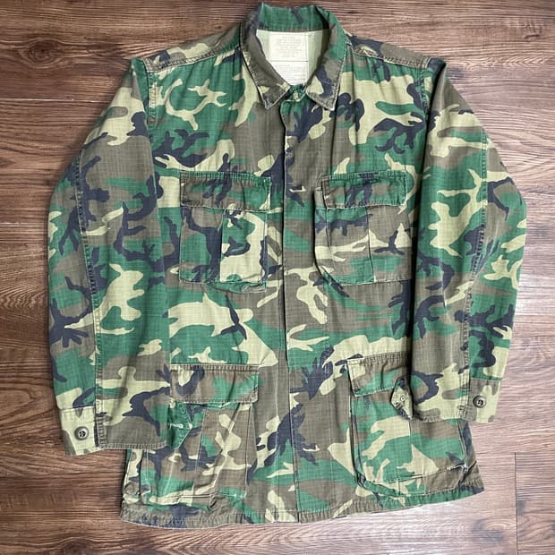 80년산 미군 희귀 RDF ERDL 퍼티그 자켓 SR