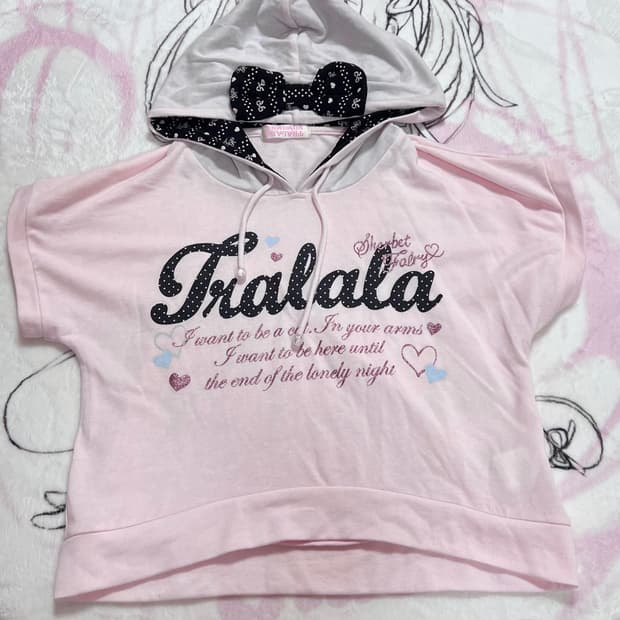 트랄라라 Tralala 리본 후드 핑크 도트 리즈리사 슈가돌 메조피아노