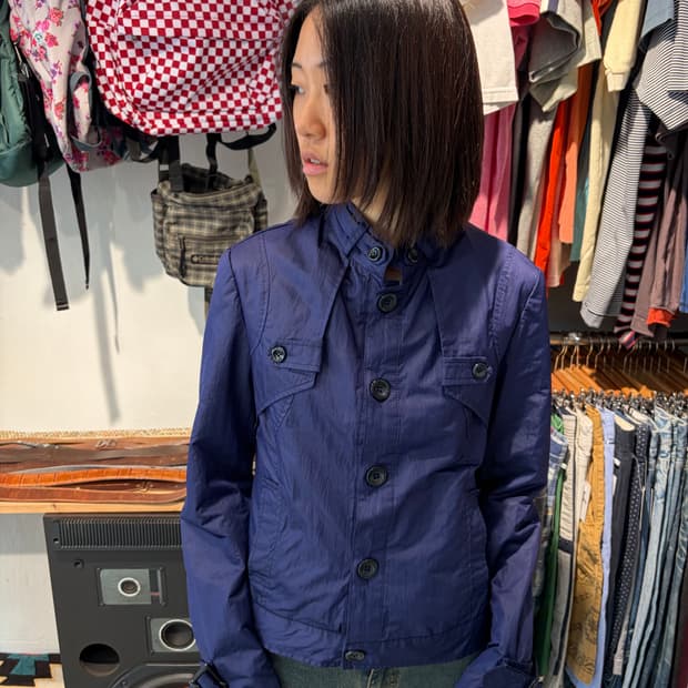 WODUL 버튼 디테일 네이비 자켓 M