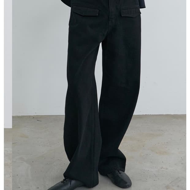 아이엘aieul curved jeans_ Black 48