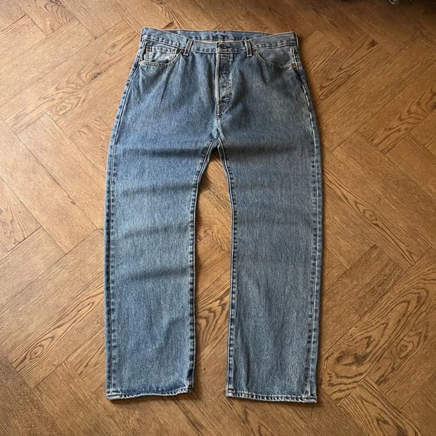 [36]리바이스 501 미디엄블루 데님 팬츠