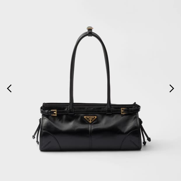 프라다 보니 미디엄 핸드백 블랙