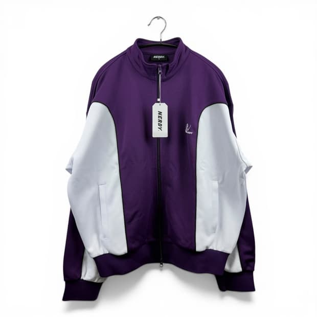 (새상품)(M) 널디 라인 트랙탑 져지 다크퍼플