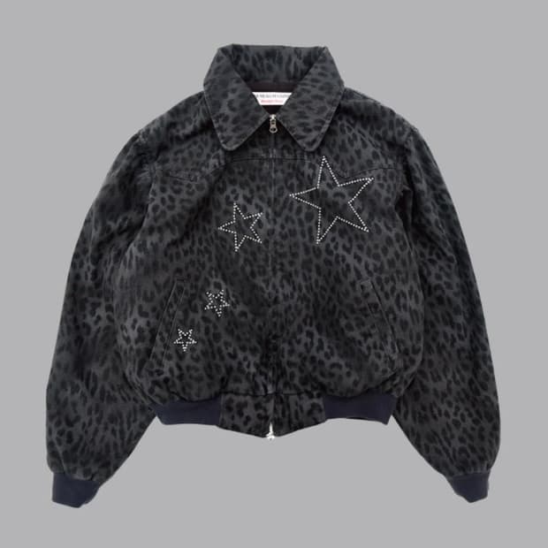 hot fix leopard work jacket
