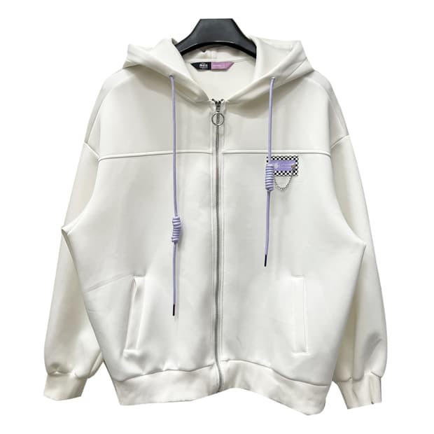 디즈니 앨리스 x Tonlion 네오프렌 오버핏 후드 집업 L