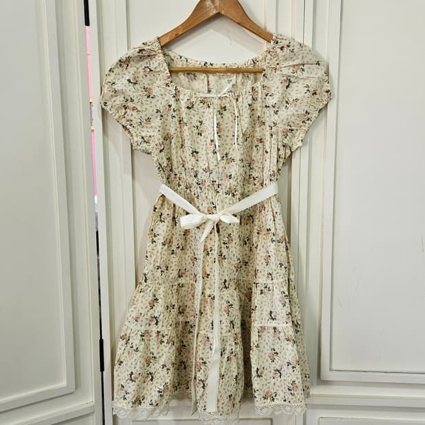 핑크하우스(PINK HOUSE) 로즈 플라워 레이스 원피스