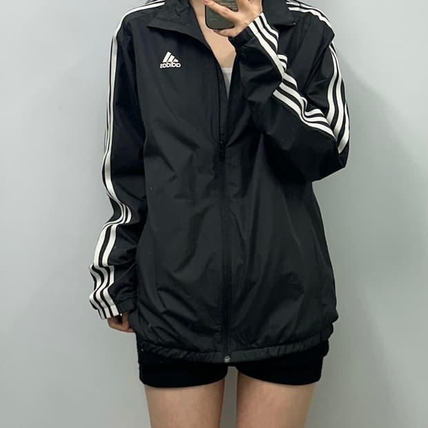 아디다스 사이드라인 블랙 바람막이