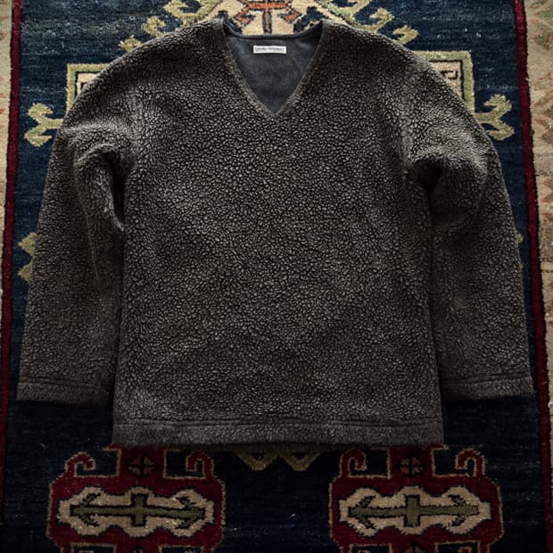 90s Emporio Armani Fleece Shearling 풀오버