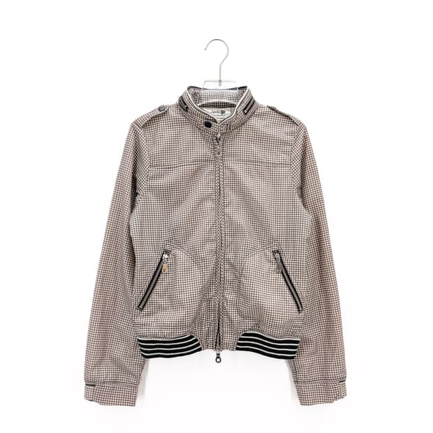 빈티지 체크 투웨이 집업 자켓