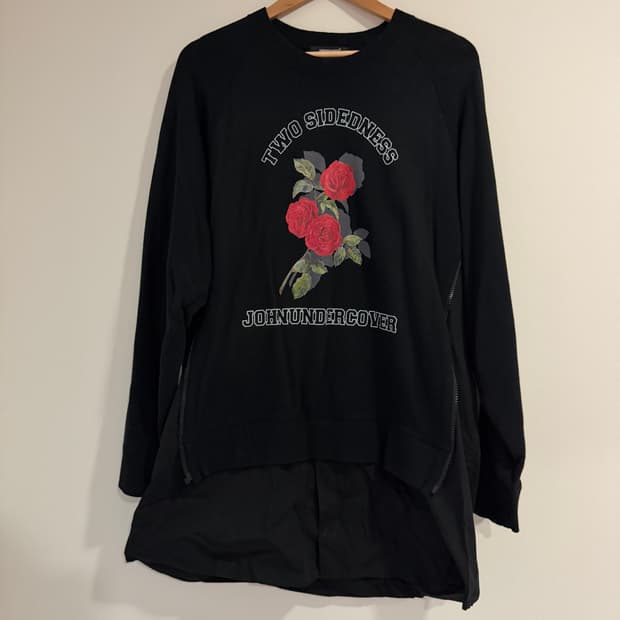 언더커버 셔츠 레이어드 맨투맨